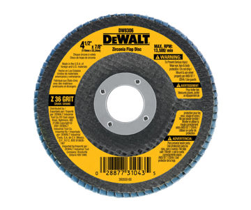 Afbeeldingen van DEWALT  Grit Zirconia Haakse Grinder klepschijf