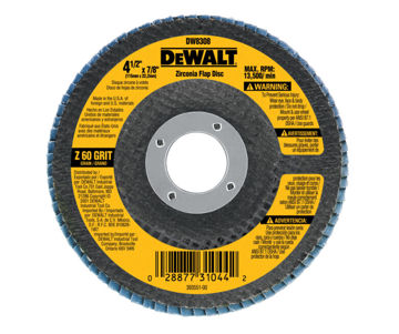 Afbeeldingen van DEWALT  Grit Zirconia Haakse Grinder klepschijf