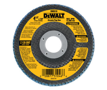 Afbeeldingen van DEWALT  Grit Zirconia Haakse Grinder klepschijf
