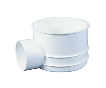 Afbeeldingen van DYKA ABS Buitenpot zijuitloop 50mm wit