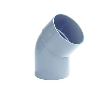 Afbeeldingen van DYKA PVC Bocht 40mm lijmmof/ spie 45° grijs
