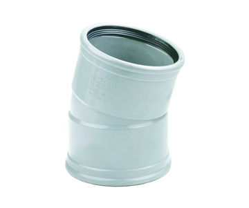 Afbeeldingen van DYKA PVC Bocht SN4 315mm 2x mof 15° grijs