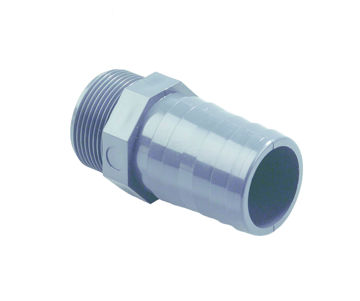 Afbeeldingen van DYKA PVC Slangpilaar PN16 1/2" x 20mm 1x buitendraad grijs