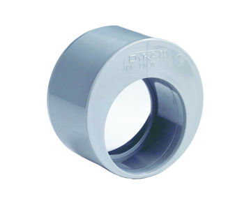 Afbeeldingen van DYKA PVC Verloopring excentrisch 75x50mm spie/ lijmmof grijs