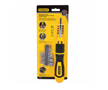 Afbeeldingen van STANLEY Ratelschroevendraaier set, Multi-Bit