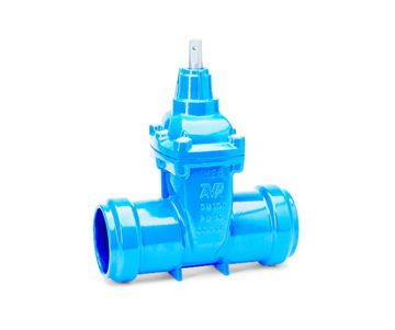 Afbeeldingen van AVK 01/80 Gietijzer Mofafsluiter PN16 110mm blauw