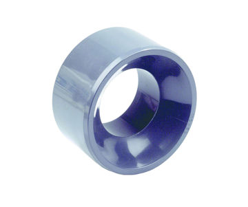 Afbeeldingen van DYKA PVC Verloopring PN16 32x25mm spie/ lijmmof grijs