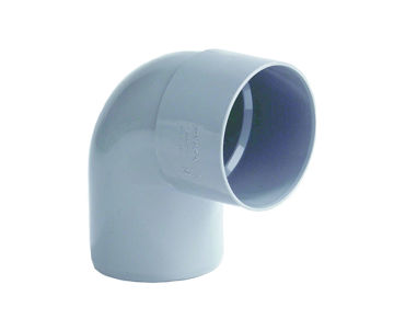 Afbeeldingen van DYKA PVC Korte bocht 75mm lijmmof/ spie 90° grijs