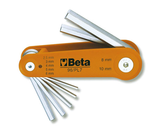 Picture of BETA Set Of 7 Offset Hexagon Key Wrenches chrome-Plated 2.5-10mm