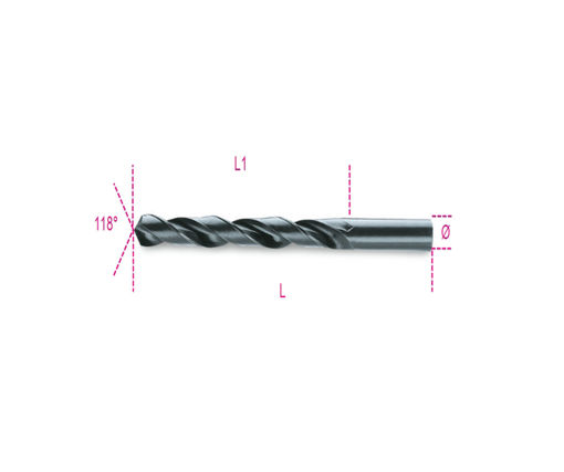 Picture of BETA Twist Drill With Cylindrical Shank, Short Series Hss, Rolled 5mm