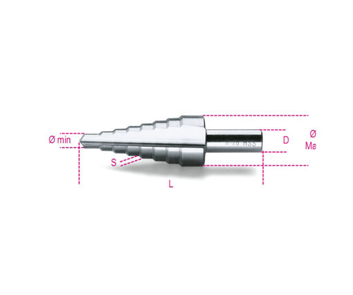 Picture of BETA Stepped Drill, Hss 12-20mm