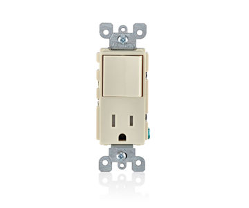 Afbeeldingen van LEVITON Combinatieschakelaar, met stopcontact