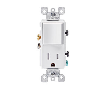 Afbeeldingen van LEVITON Combinatieschakelaar, met stopcontact