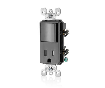 Afbeeldingen van LEVITON Combinatieschakelaar, met stopcontact