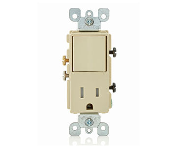 Afbeeldingen van LEVITON Combinatieschakelaar, met stopcontact
