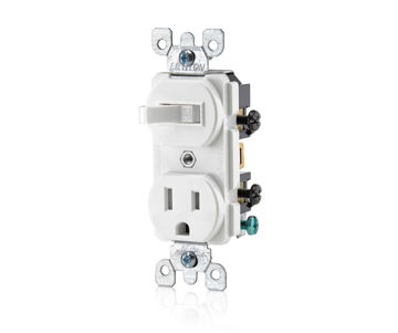 Afbeeldingen van LEVITON Combinatieschakelaar, met stopcontact