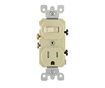 Afbeeldingen van LEVITON Combinatieschakelaar, met stopcontact