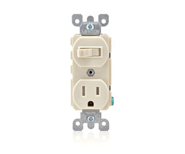 Afbeeldingen van LEVITON Combinatieschakelaar, met stopcontact
