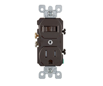 Afbeeldingen van LEVITON Combinatieschakelaar, met stopcontact