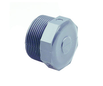 Afbeeldingen van DYKA PVC Afsluitplug PN16 1/2" 1x buitendraad grijs