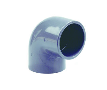 Afbeeldingen van DYKA PVC Knie PN16 16mm 2x lijmmof 90° grijs
