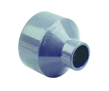 Afbeeldingen van DYKA PVC Verloop PN16 32-40x25mm lijmmof/ spie grijs