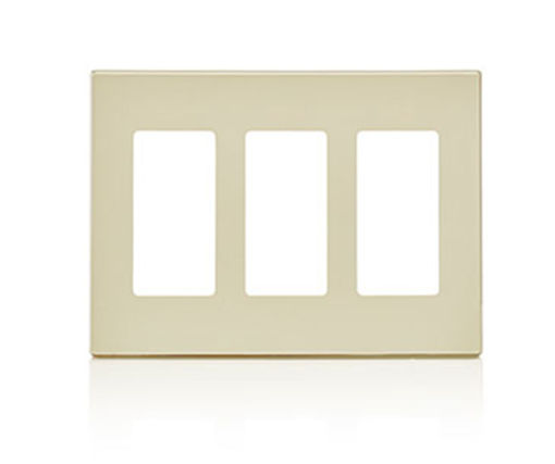 Picture of LEVITON 3-Gang Screwless Wallplate  Light Almond