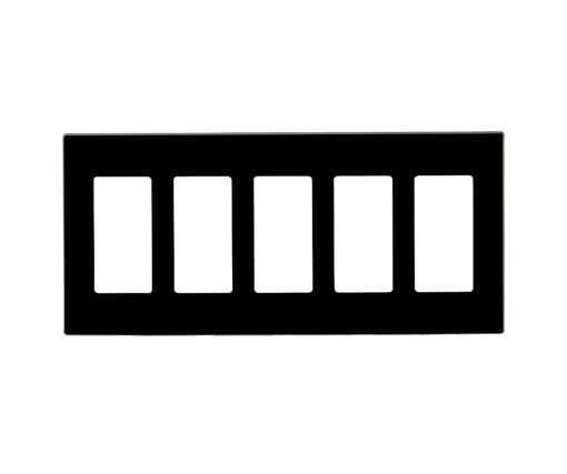 Picture of LEVITON 5-Gang Screwless Wallplate  Black