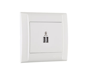 Afbeeldingen van MAKEL Dubbele USB-wandcontactdooslader
