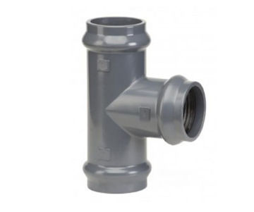 Afbeeldingen van DYKA Waterleiding T-Stuk 160mm Met Rubber Ring KIWA Keur