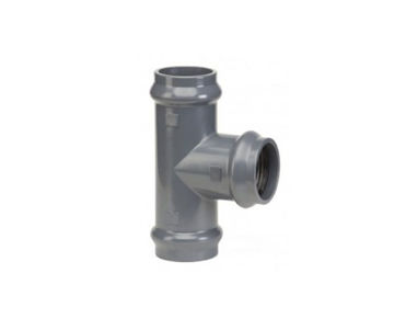 Afbeeldingen van DYKA Waterleiding T-Stuk 200x110mm Met Rubber Ring KIWA Keur