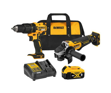 Afbeeldingen van DEWALT 1/2" (13mm) Hammer Drill/Driver Combo and 4-1/2 (115mm) Angle Grinder