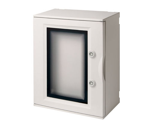Afbeeldingen van ELETTROCANALI Polyester Kast 325X430X185Mm 36M(3X12) Ip65 Grijs Transparent Window Complete