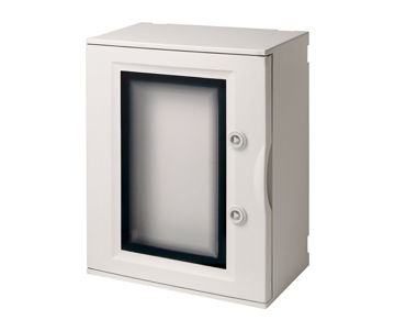 Afbeeldingen van ELETTROCANALI Polyester Kast 435X505X215Mm 54M(3X18) Ip65 Grijs Transparent Window Complete